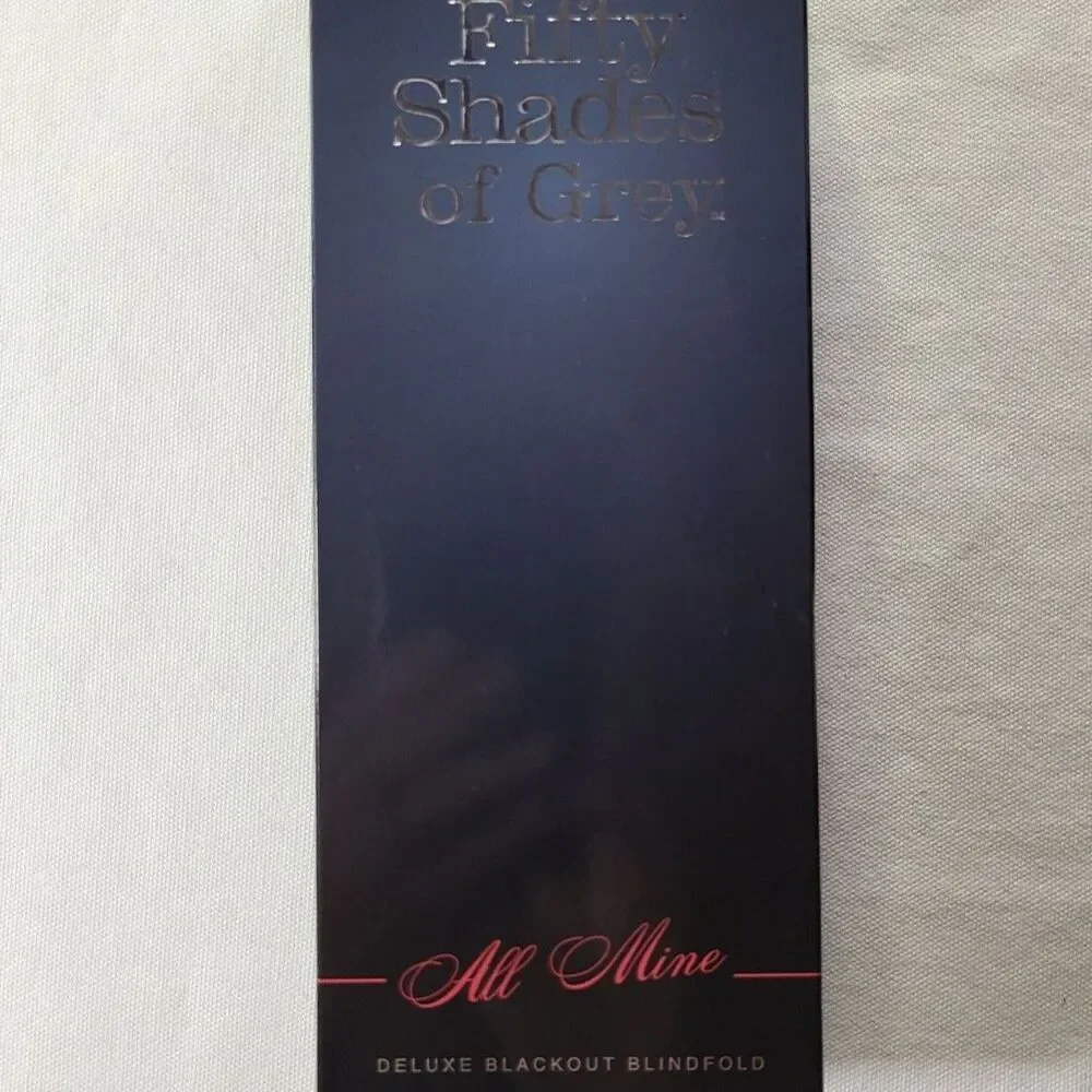 NWT Fifty Shades of Grey Deluxe Blackout Blindfold “All Mine” Satin Mask